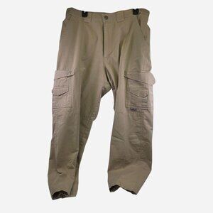 Khaki Utility Straight Leg Work Pants Multi Pocket 30” Inseam Men’s SZ Large 36